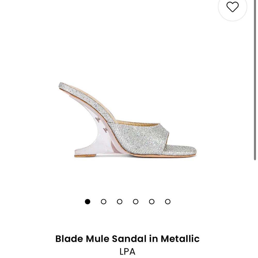 LPA blade mule sandal in metallic - new in box - never worn - size 9 (fits 8)